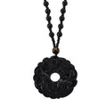 Schwarzer Obsidian Halskette 63 cm ca. 200.00 ct