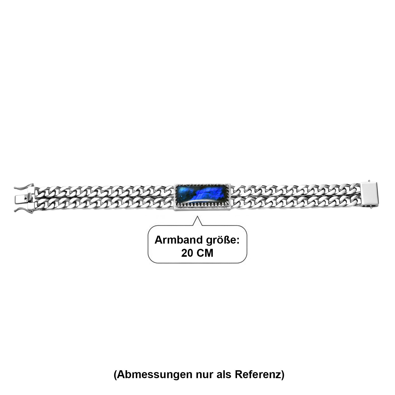 EVER TRUE Labradorit Armband ca. 20 cm Nickelfreies Messing ca. 26.60 ct