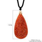 D'Joy Rote Jade Halskette Flexibles (ca. 71 cm) 925 Silber vergoldet ca. 50,00 ct.