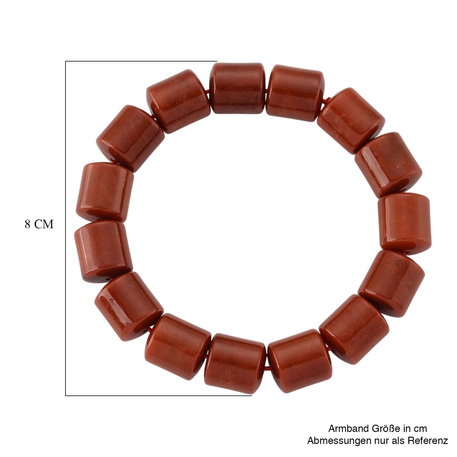 Rote Jade Armband Flexibles (ca. 18-19 cm) ca. 320,00 ct.