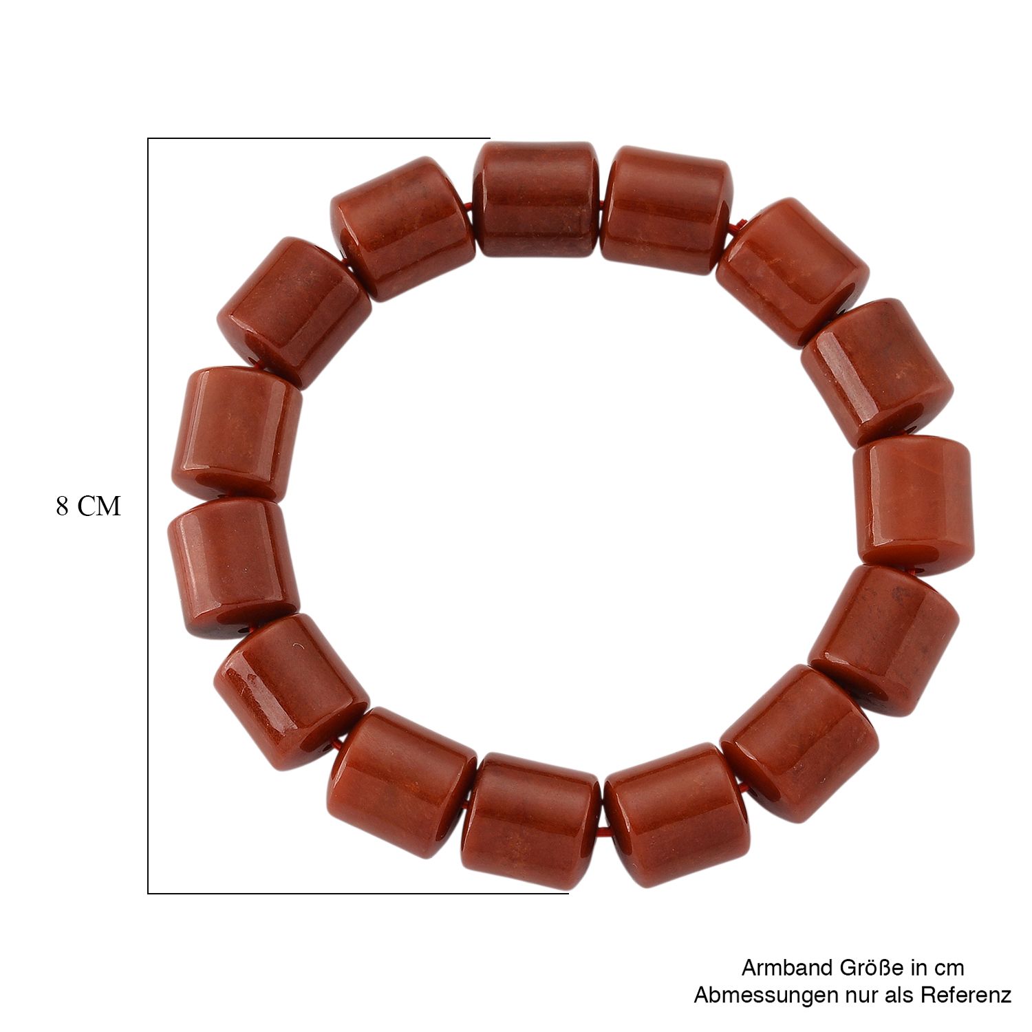 Rote Jade Armband Flexibles (ca. 18-19 cm) ca. 320,00 ct.