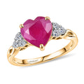 LUXURIANT DIAMOND - AAA Burmesischer Rubin, Lab Grown Diamant Ring 417 Gold (Größe 18.00) ca. 2,71 ct
