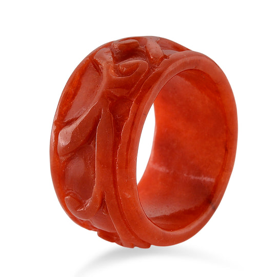 Burmesischer Rote Jadeit Jade Ring (Größe 19.50) ca. 40.00 ct