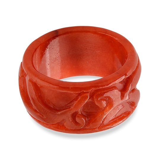 Burmesischer Rote Jadeit Jade Ring (Größe 19.50) ca. 40.00 ct