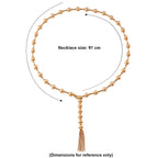 Goldene Muschelkernperle (11-13 mm) Halskette ca. Flexibles cm Reine Legierung gelb vergoldet 480.00 ct