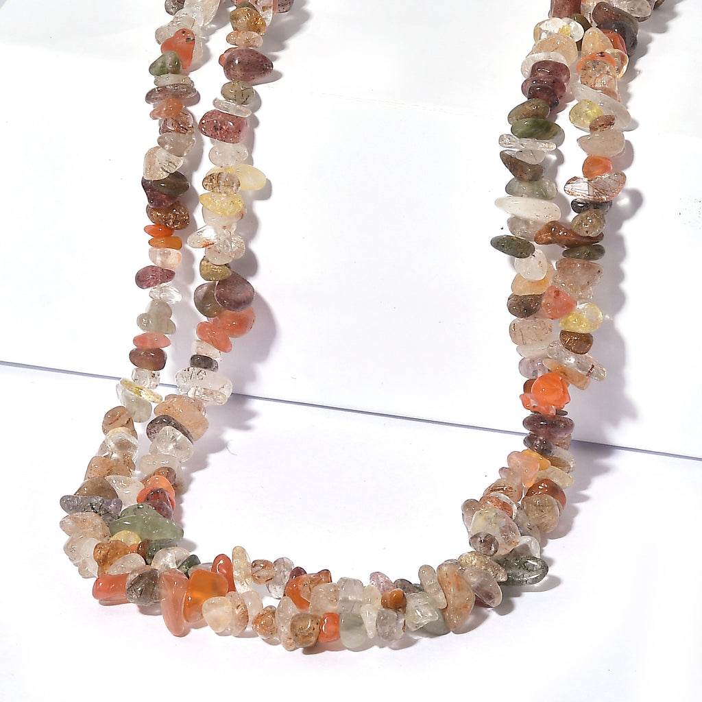 Mehrfarbiger Rutilquarz Halskette 142 cm ca. 567.10 ct