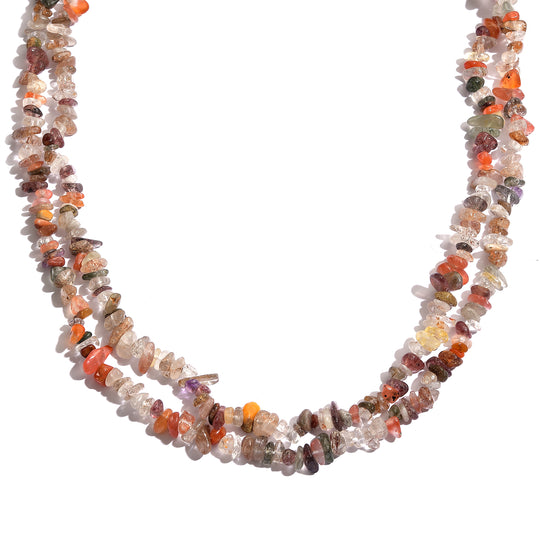 Mehrfarbiger Rutilquarz Halskette 142 cm ca. 567.10 ct