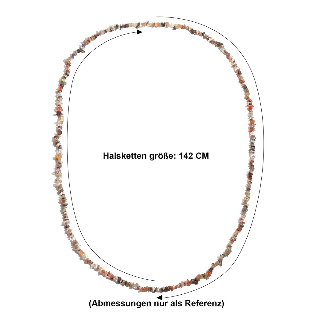 Mehrfarbiger Rutilquarz Halskette 142 cm ca. 567.10 ct