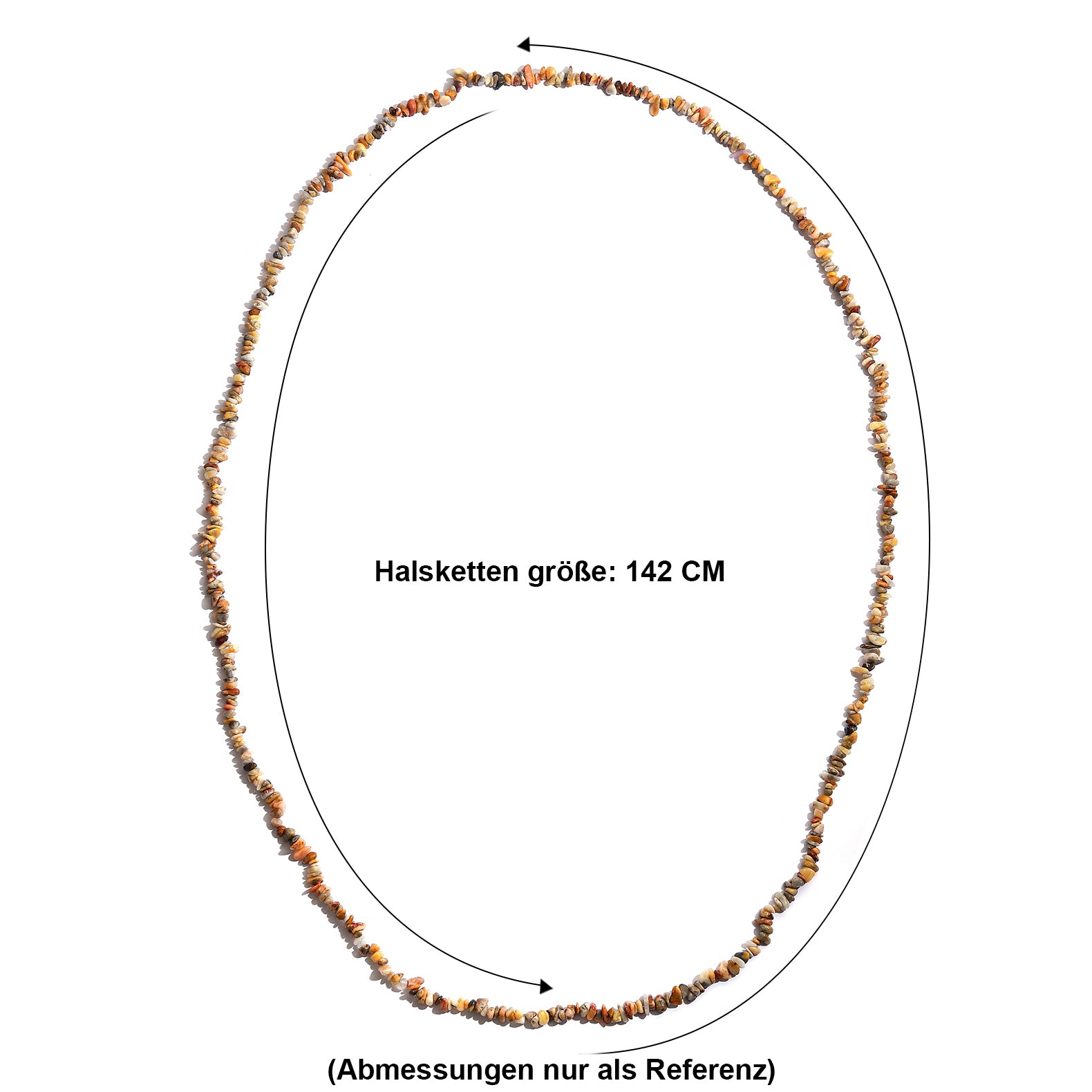 Mehrfarbige Spitze-Achat Halskette 142 cm ca. 505.60 ct