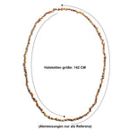 Mehrfarbige Spitze-Achat Halskette 142 cm ca. 505.60 ct