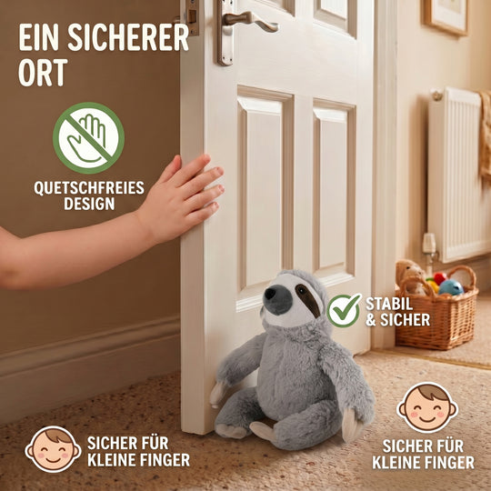LIVMORE Koala Türstopper, Polyester mit Sandfüllung, 1 kg, 20 x 16 x 20 cm, Grau