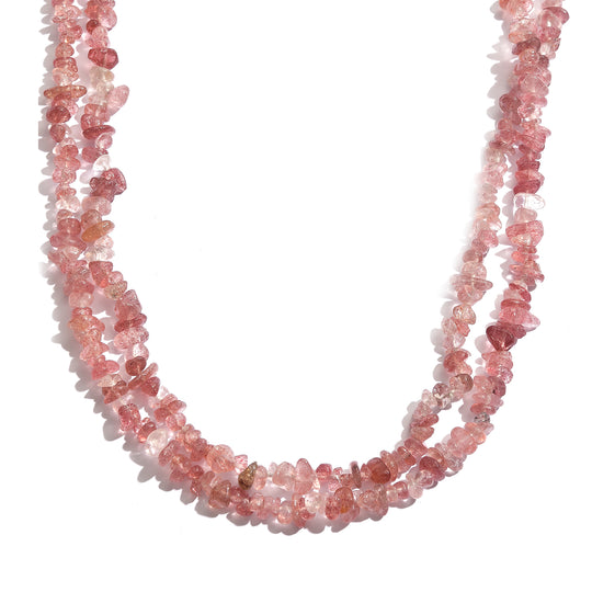 Erdbeer-Howlit Halskette 142 cm ca. 473.35 ct