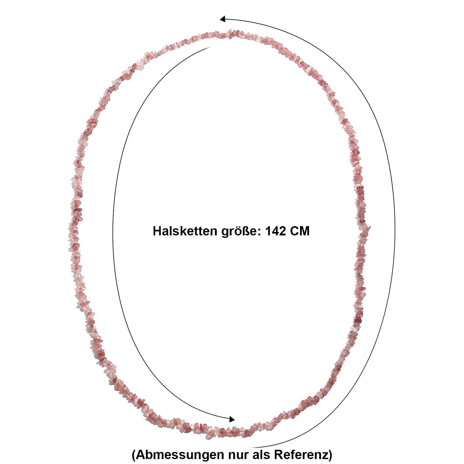 Erdbeer-Howlit Halskette 142 cm ca. 473.35 ct