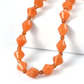 EVER TRUE Rotes Aventurin, Hessonit Granat Halskette ca. 45 cm Nickelfreies Messing ca. 200.00 ct