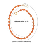 EVER TRUE Rotes Aventurin, Hessonit Granat Halskette ca. 45 cm Nickelfreies Messing ca. 200.00 ct