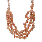 EVER TRUE Sonnenstein, Pfirsich Mondstein Halskette ca. 45 cm Nickelfreies Messing Platiniert ca. 345.00 ct