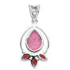 Sajen Silber-Opal Dublett, Mystischer Quarz des Regenbogenvulkans Anhänger 925 Silber rhodiniert ca. 4.20 ct