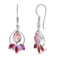Sajen Silber - Opal Dublett, Mystischer Quarz des Regenbogenvulkans Ohrringe 925 Silber rhodiniert ca. 3.30 ct