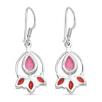 Sajen Silber - Opal Dublett, Mystischer Quarz des Regenbogenvulkans Ohrringe 925 Silber rhodiniert ca. 3.30 ct