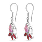 Sajen Silber - Opal Dublett, Mystischer Quarz des Regenbogenvulkans Ohrringe 925 Silber rhodiniert ca. 3.30 ct