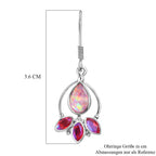 Sajen Silber - Opal Dublett, Mystischer Quarz des Regenbogenvulkans Ohrringe 925 Silber rhodiniert ca. 3.30 ct