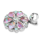 Sajen Silber-Opal Dublett Anhänger 925 Silber rhodiniert ca. 6.27 ct