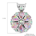 Sajen Silber-Opal Dublett Anhänger 925 Silber rhodiniert ca. 6.27 ct
