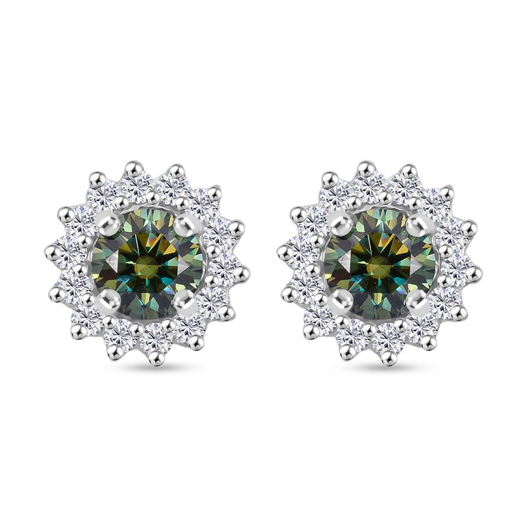 D'Joy Paraiba Moissanit Ohrringe 925 Silber rhodiniert ca. 1,27 ct.