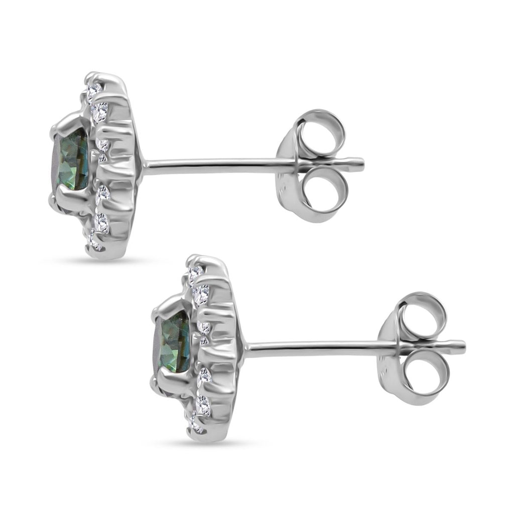 D'Joy Paraiba Moissanit Ohrringe 925 Silber rhodiniert ca. 1,27 ct.