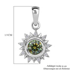 D'Joy Paraiba Moissanit Anhänger 925 Silber rhodiniert ca. 0,48 ct.