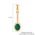 D'Joy Smaragd-Quarz Triplette Ohrringe 925 Silber 750 Gelb Vergoldet ca. 1,13 ct.