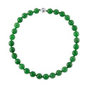 D'Joy Grüne Jade Halskette ca. 50 cm 925 Silber Rhodiniert ca. 300.00 ct