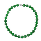 D'Joy Grüne Jade Halskette ca. 50 cm 925 Silber Rhodiniert ca. 300.00 ct