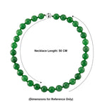 D'Joy Grüne Jade Halskette ca. 50 cm 925 Silber Rhodiniert ca. 300.00 ct