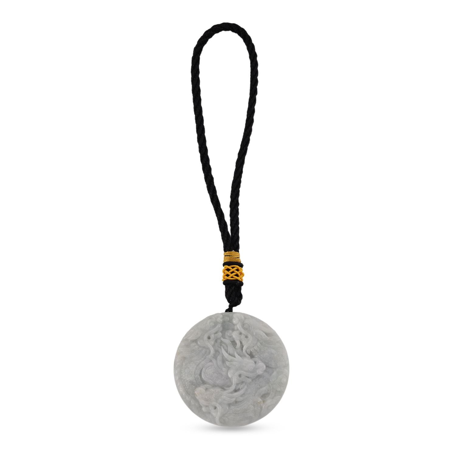 "One piece  approx 45mm carving Double dragon  Burmese Type A Natural Jadeit hanging décor  "