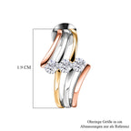 EVER TRUE Moissanit Ohrringe Nickelfreies Messing, Dreifarbig, ca. 0.63 ct