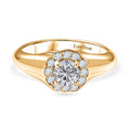 EVER TRUE Moissanit Ring Nickelfreies Messing (Größe 18.00) ca. 0,69 ct