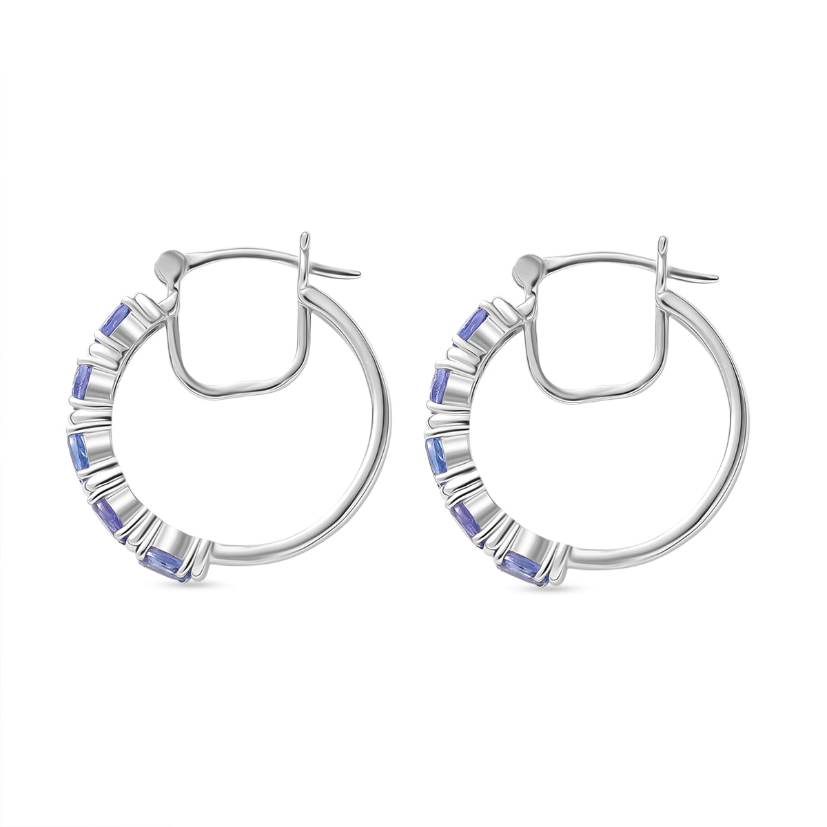 D'Joy Tansanit Ohrringe 925 Silber rhodiniert ca. 1,86 ct.
