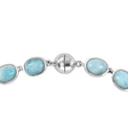 D'Joy Larimar Armband ca. 20 cm 925 Silber rhodiniert ca. 23,49 ct.
