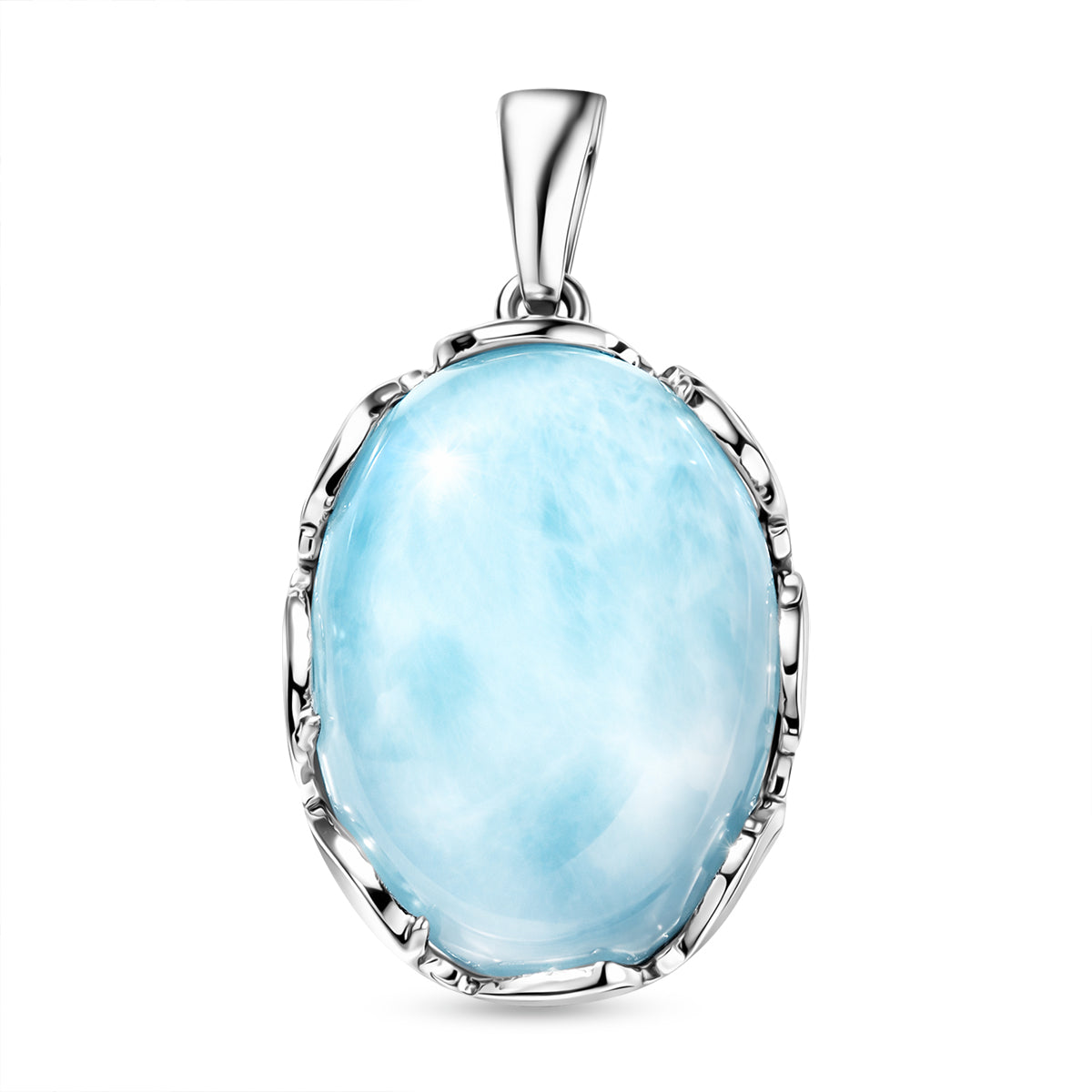 D'Joy Larimar Anhänger 925 Silber rhodiniert ca. 13,99 ct.