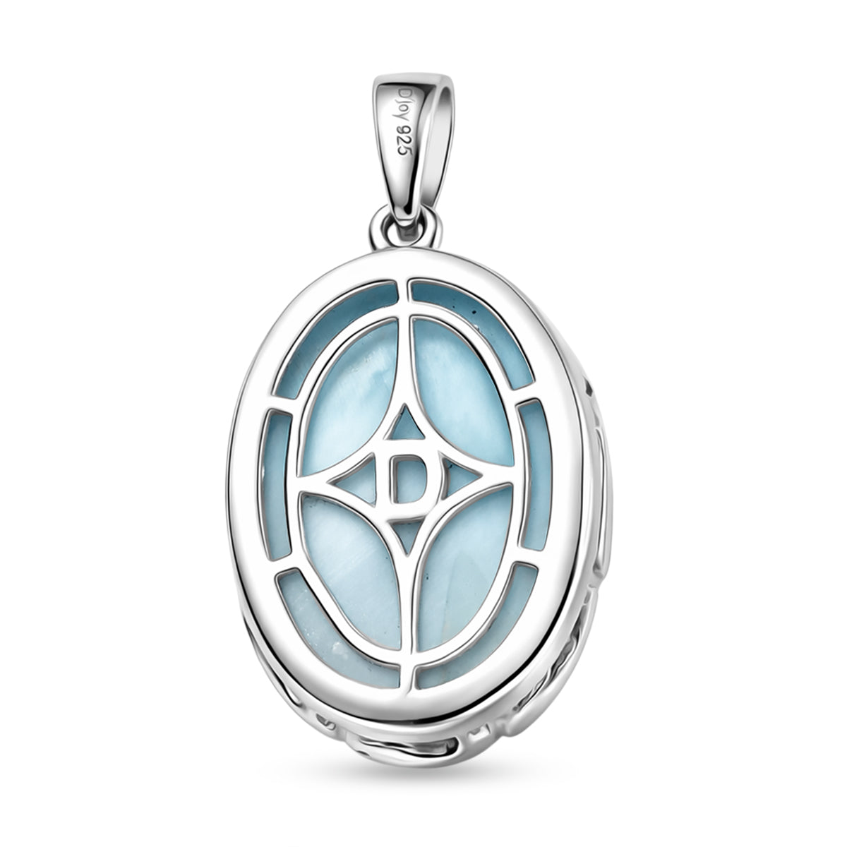 D'Joy Larimar Anhänger 925 Silber rhodiniert ca. 13,99 ct.
