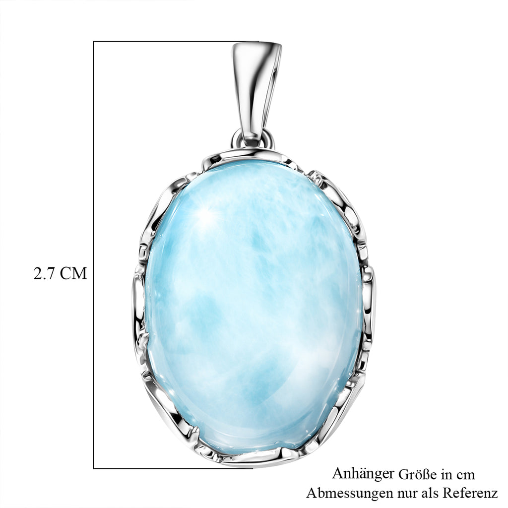 D'Joy Larimar Anhänger 925 Silber rhodiniert ca. 13,99 ct.