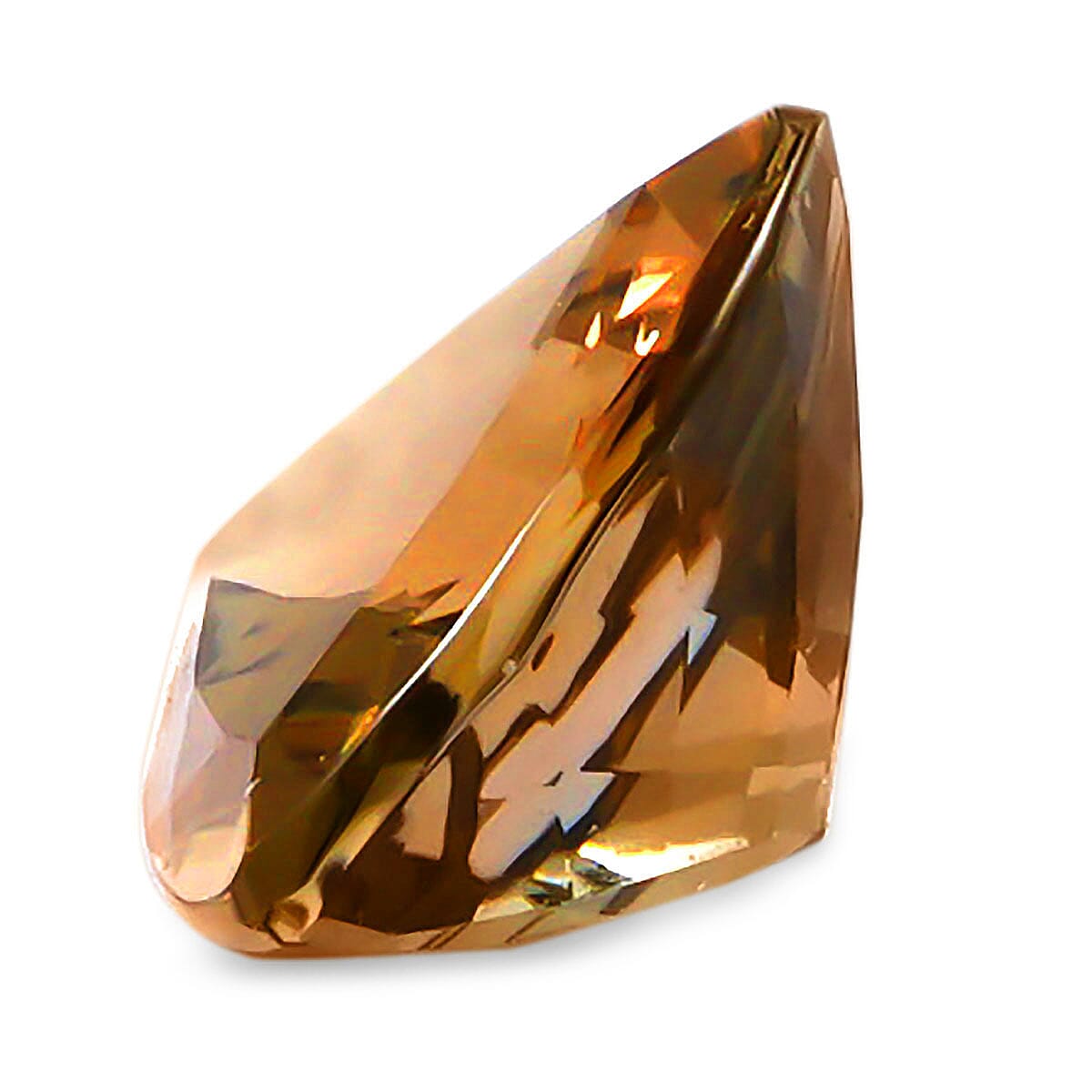 AAAA Natural Golden Tanzanite Trillion 7 Faceted Cut, ca. 1.20 ct