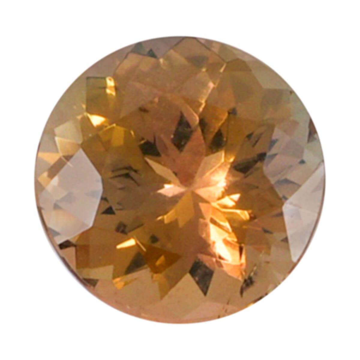 AAAA Natural Golden Tanzanite Round 6.5 Faceted Cut, ca. 1.20 ct