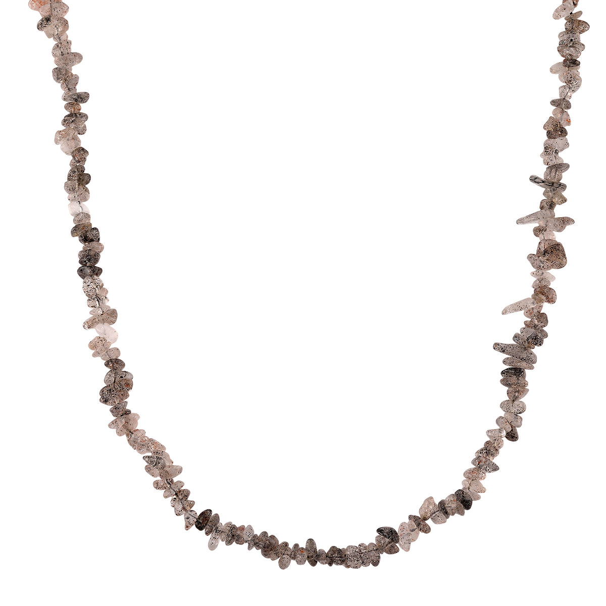Salz Pfeffer Quarz Halskette 81 cm ca.
