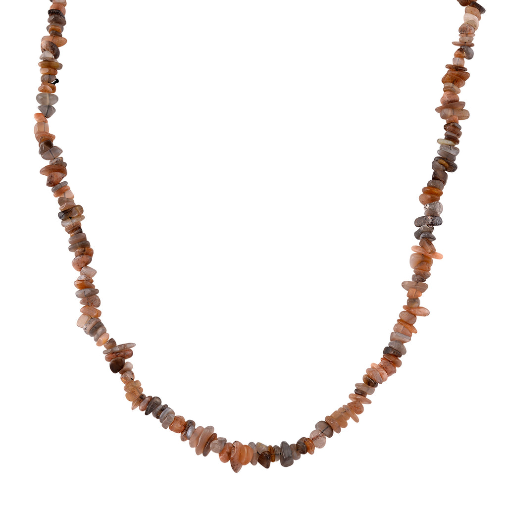 Mehrfarbiger Mondstein Halskette 81 cm ca. 300.00 ct
