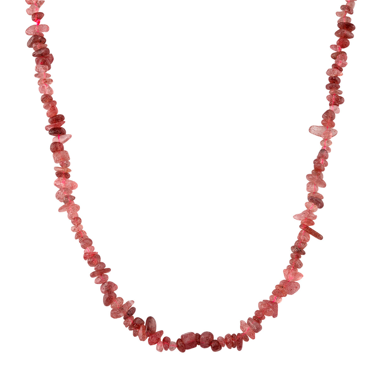 Erdbeer Quarz Halskette 81 cm ca. 250.00 ct
