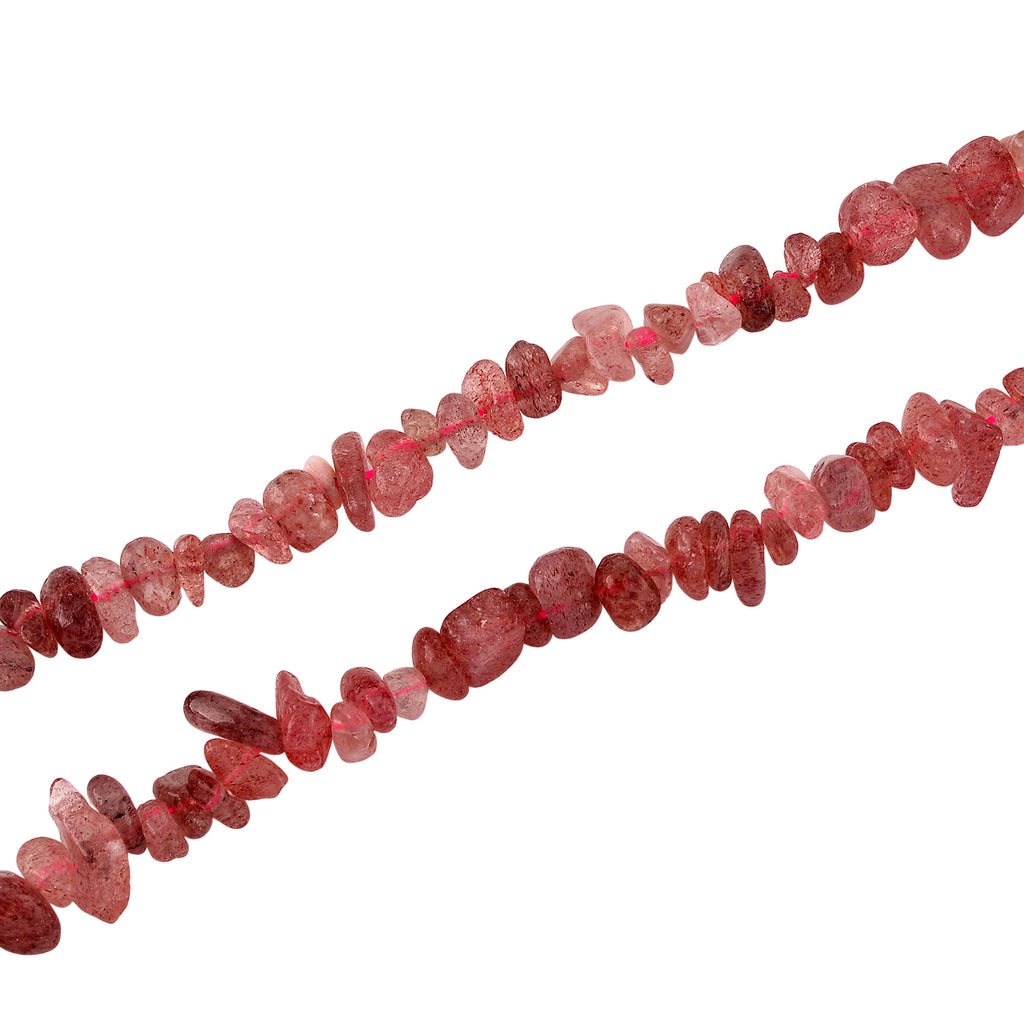 Erdbeer Quarz Halskette 81 cm ca. 250.00 ct