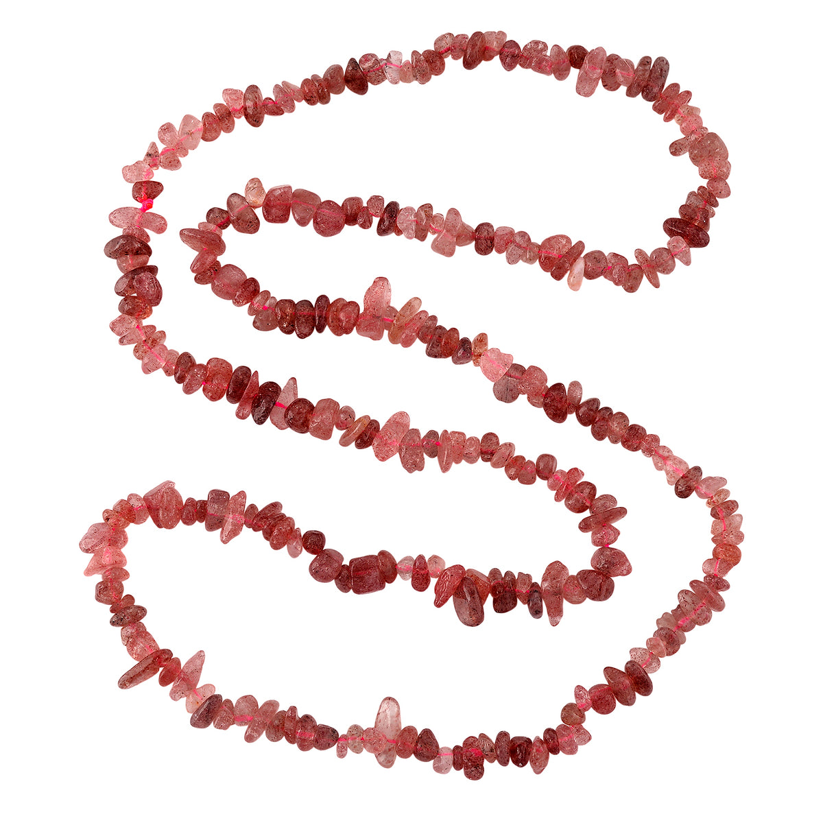 Erdbeer Quarz Halskette 81 cm ca. 250.00 ct