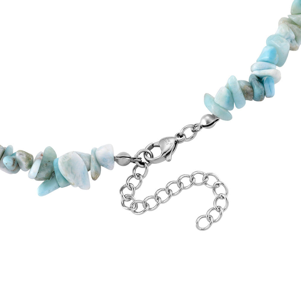 Larimar Halskette ca. 45 cm + 5  cm Extender, ca. 190.00 ct